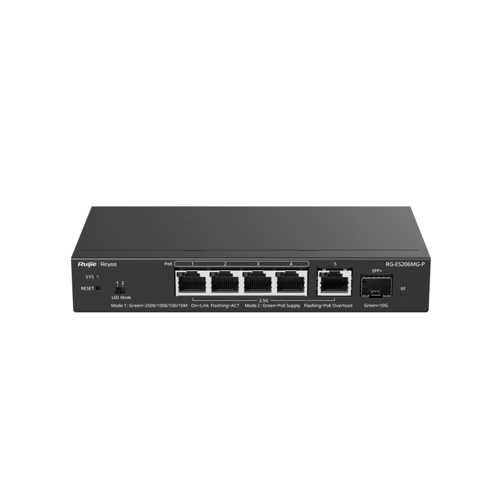 Switch Administrable Capa2 PoE+ con 5 puertos Multi-Gigabit 2.5Gb, hasta 70w PoE