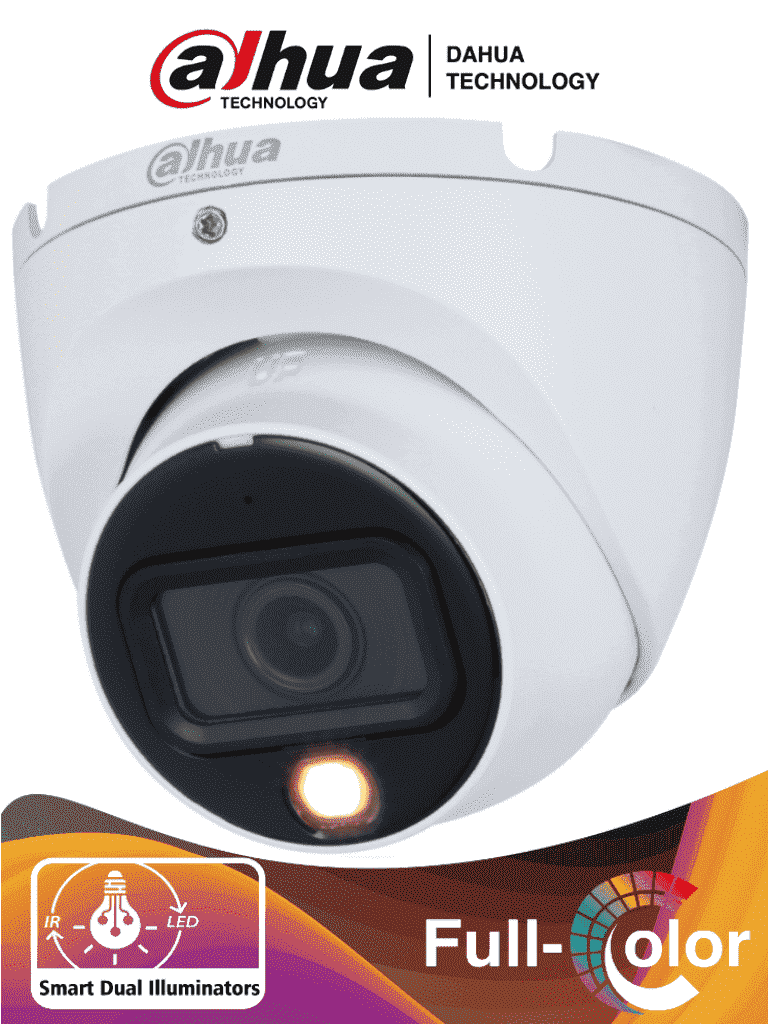 Camara Domo de 2 Megapixeles/ Con Iluminación Dual Inteligente/ Lente de 2.8mm/ 20 Metros de IR y Luz Visible/ Microfono Int...