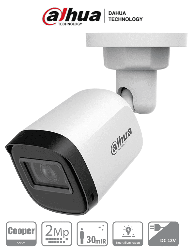 Camara Bullet de 2 Megapixeles/ 1080p/ Lente de 2.8 mm/ 100 Grados de Apertura/ IR de 30 Metros/ IP67/ Soporta: CVI/TVI/AHD ...